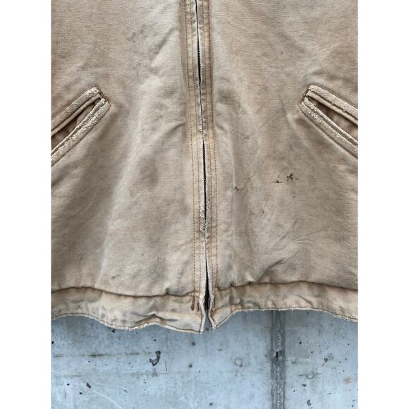 Vintage Union Made Carhartt Detroit Blanket Lined Jacket Workwear 6BLJ 48 Tan - Picture 4 of 16